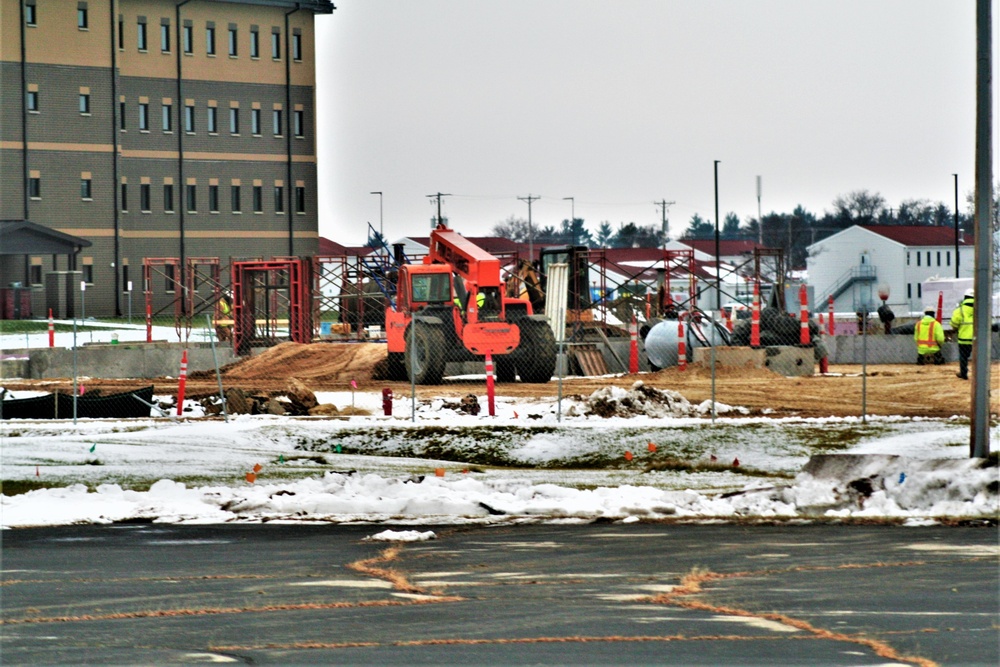 Construction operations continue in December 2022 on $11.96 million transient training brigade headquarters at Fort McCoy