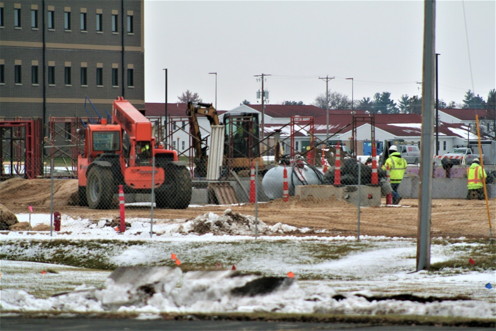 Construction operations continue in December 2022 on $11.96 million transient training brigade headquarters at Fort McCoy