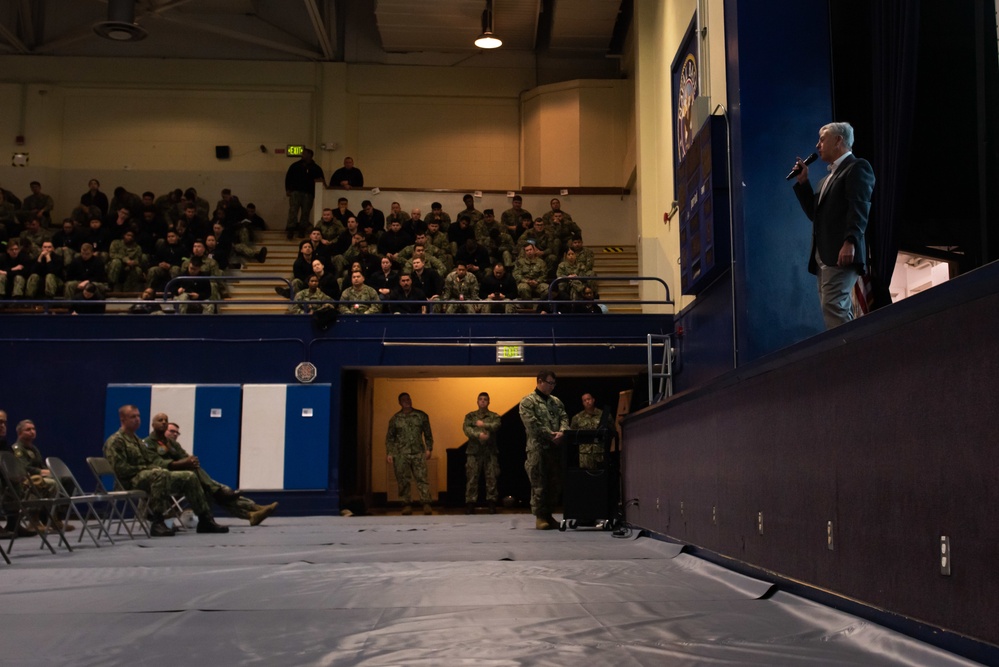 USS Theodore Roosevelt (CVN 71) Sailors participate in a mental health stand down