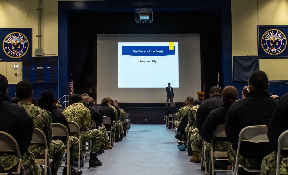 USS Theodore Roosevelt (CVN 71) Sailors participate in a mental health stand down