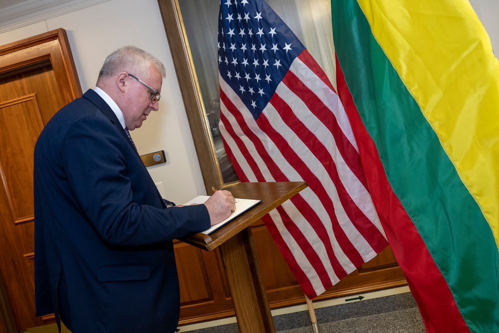 Secretary of Defense Hosts Lithuanian Defense Minister