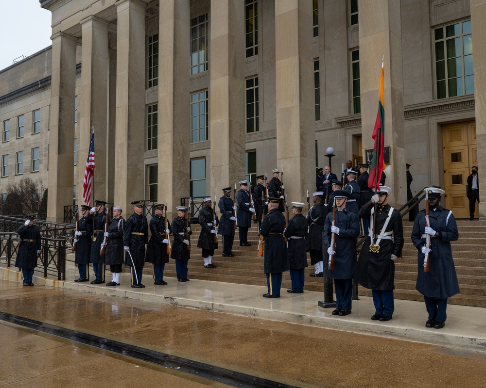 Secretary of Defense Hosts Lithuanian Defense Minister