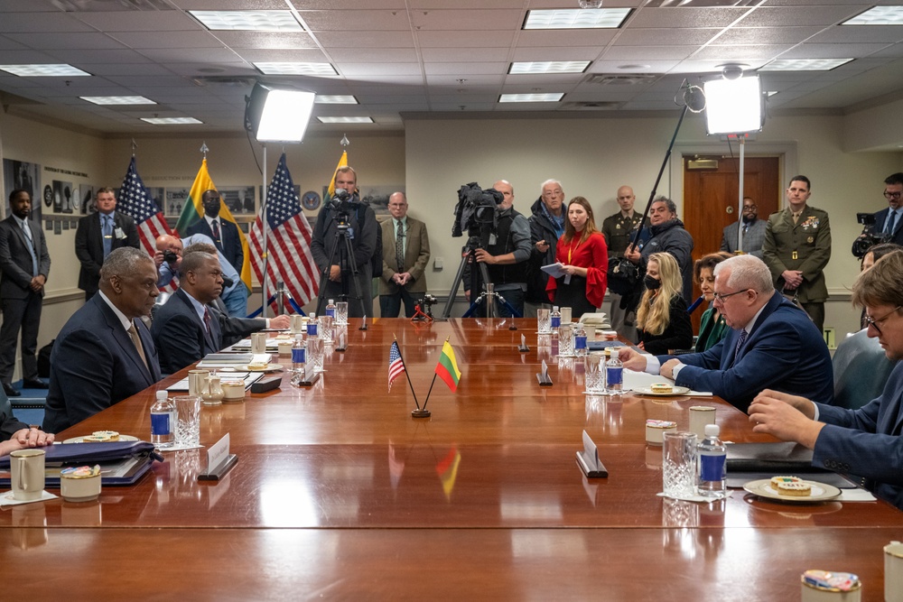 Secretary of Defense Hosts Lithuanian Defense Minister