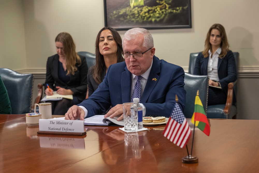 Secretary of Defense Hosts Lithuanian Defense Minister