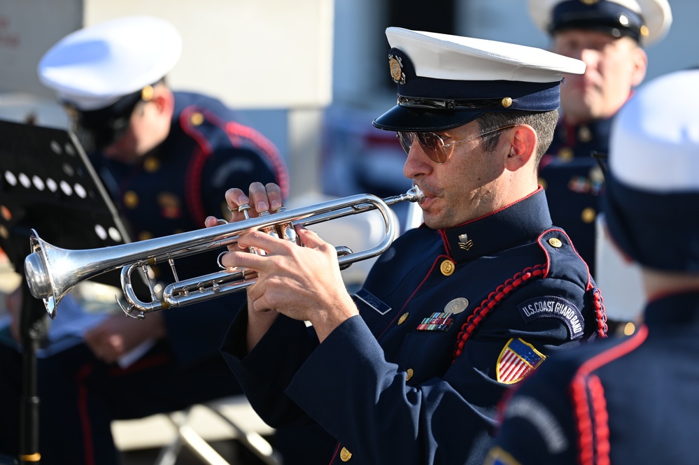 U.S. Coast Guard Band performs during FRC Commissioning