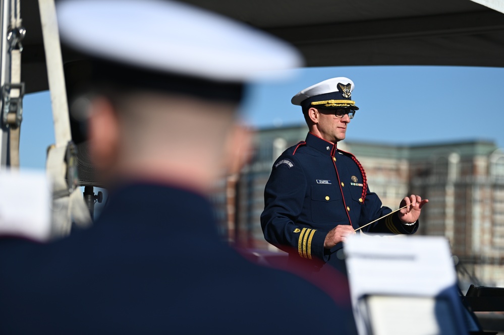 U.S. Coast Guard Band performs during FRC Commissioning