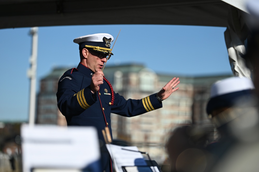 U.S. Coast Guard Band performs during FRC Commissioning