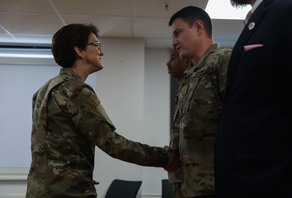 U.S. Air Force TRANSCOM Commander Gen. Jacqueline Van Ovost Visits 21st TSC in Germany