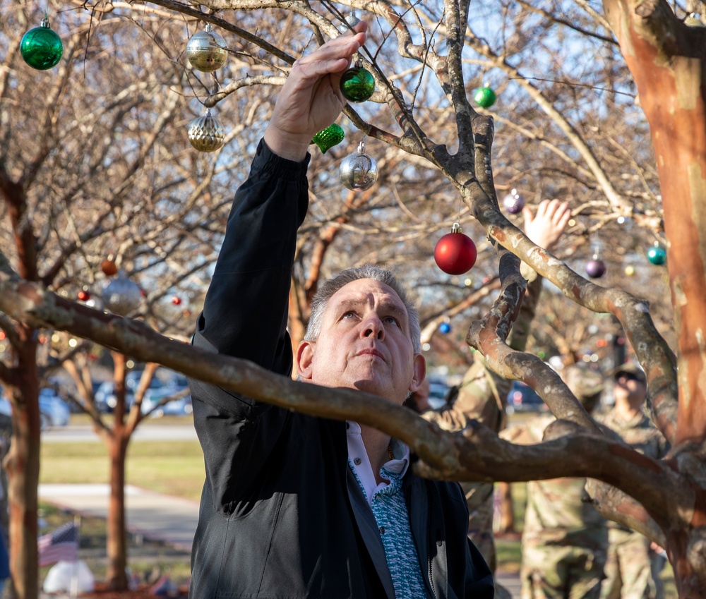 Decoration of Wreaths for Warriors Walk