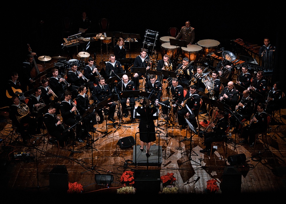 NAVEUR-NAVAF Band performs concert at Teatro Garibaldi