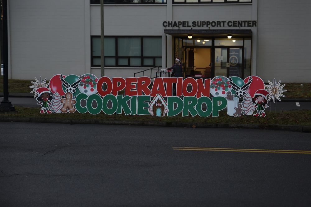 Team McChord brings holiday cheer during Operation Cookie Drop