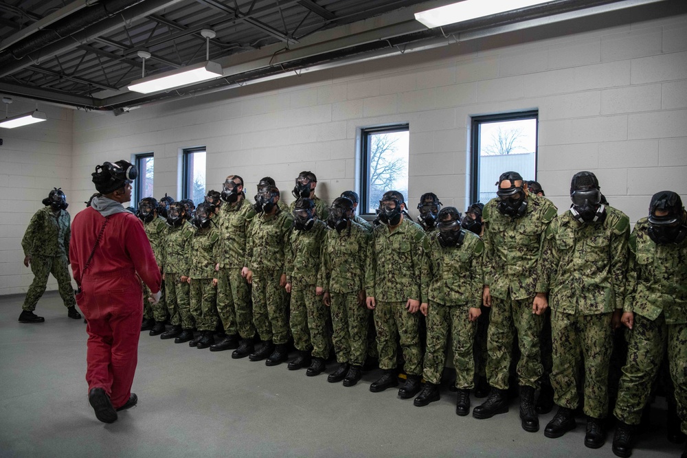 Recruits at RTC participate in the confidence chamber