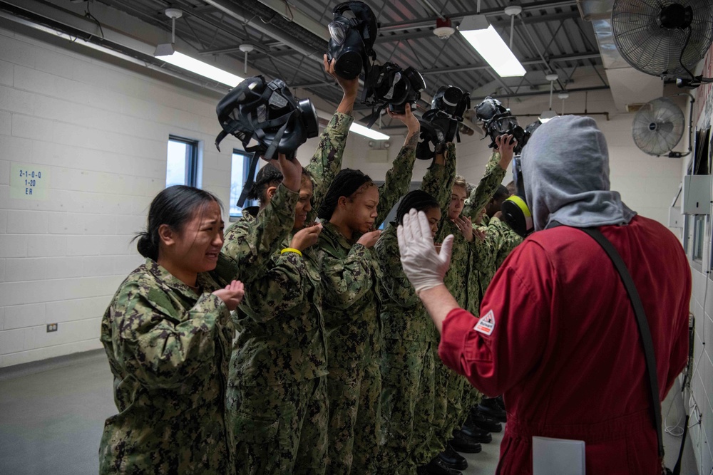 Recruits at RTC participate in the confidence chamber
