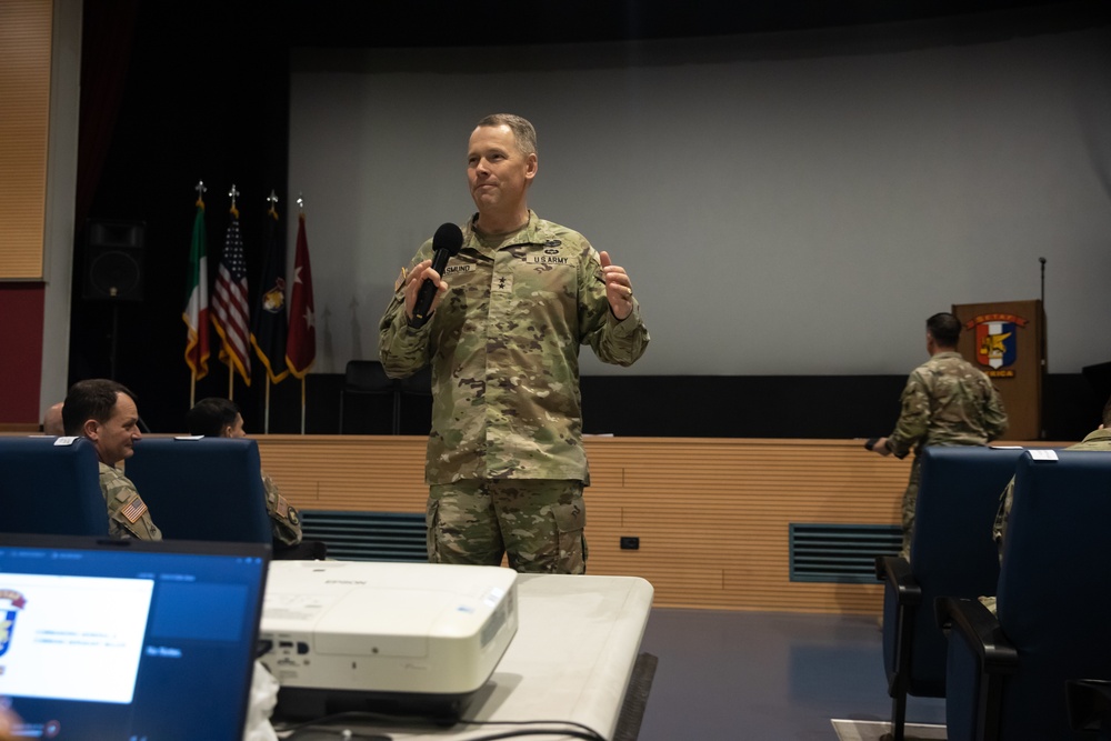 Maj. Gen. Todd R. Wasmund and Command Sgt. Maj. Reese Teakell  Host SETAF-AF All Hands