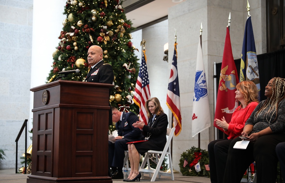 Wreaths Across America ceremony at Ohio Statehouse honors veterans