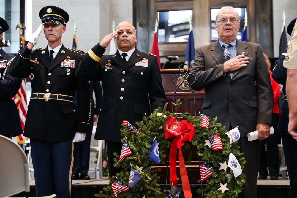 Wreaths Across America ceremony at Ohio Statehouse honors veterans