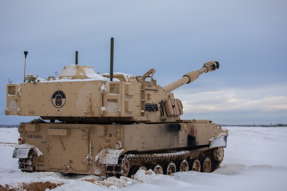 2-82 FA Paladins Blast Through Winter Live Fire Exercise in Latvia