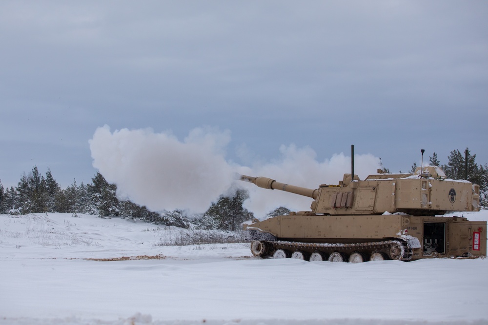 2-82 FA Paladins Blast Through Winter Live Fire Exercise in Latvia