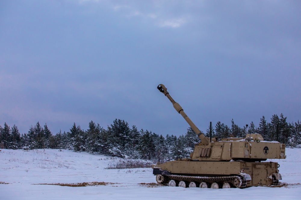 2-82 FA Paladins Blast Through Winter Live Fire Exercise in Latvia