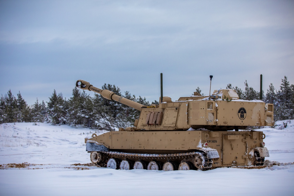 2-82 FA Paladins Blast Through Winter Live Fire Exercise in Latvia