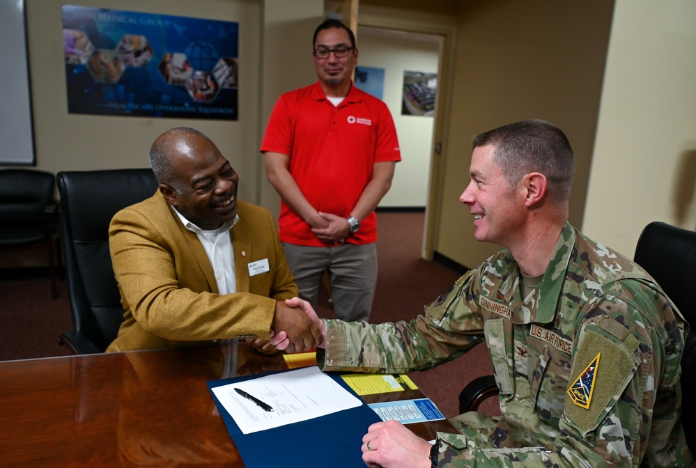 The American Red Cross Signs Memorandum of Understanding at the 30th Medical Group