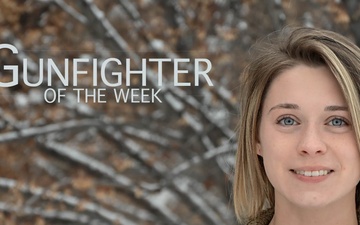 SrA Cass Orr is awarded Gunfighter of the Week for excellence
