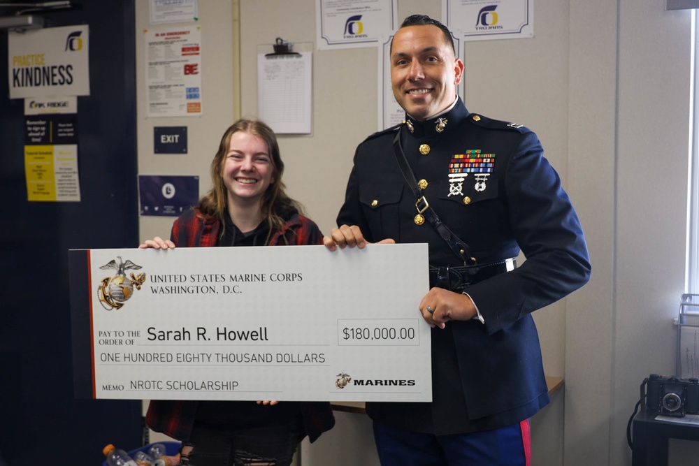 Sacramento Marines Present NROTC Scholarship