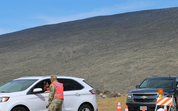 Hawaii Army National Guard Soldiers at Hawaii County Traffic Hazard Mitigation Route
