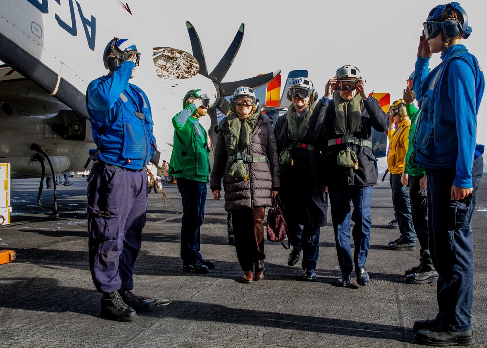 Distinguished Visitors Aboard USS George H.W. Bush (CVN 77)