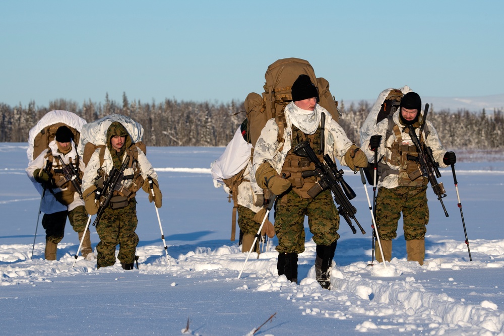 2d Reconnaissance Battalion Marines conduct cold weather training in Alaska