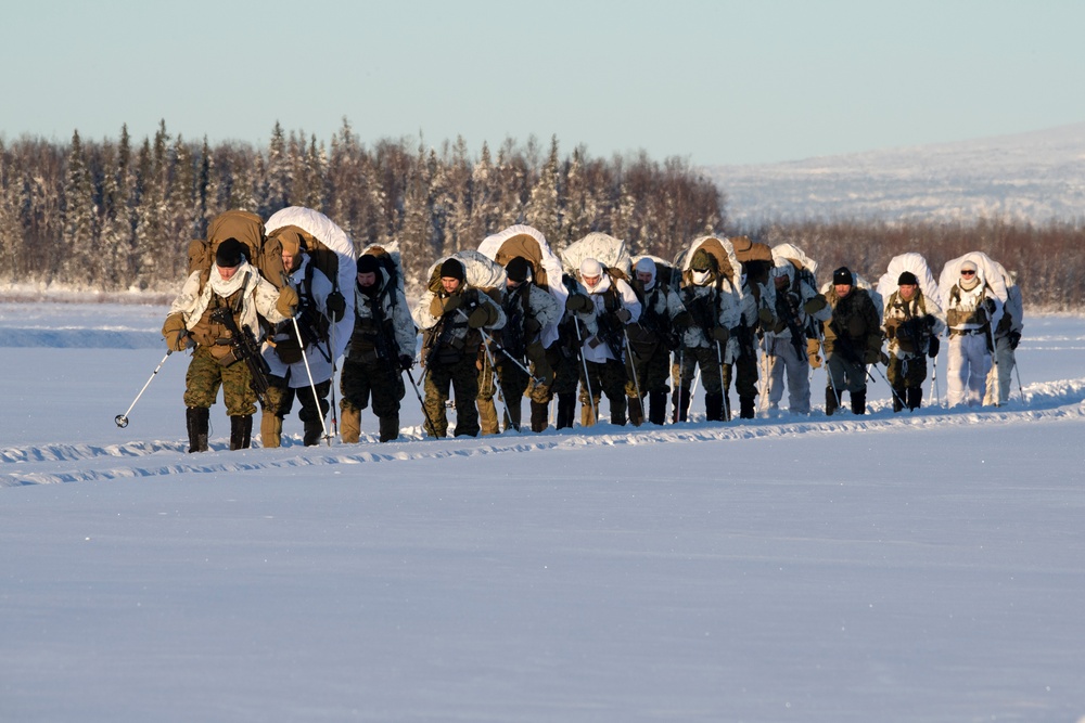 2d Reconnaissance Battalion Marines conduct cold weather training in Alaska