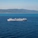 USNS Comfort sails off the coast of Jeremie, Haiti