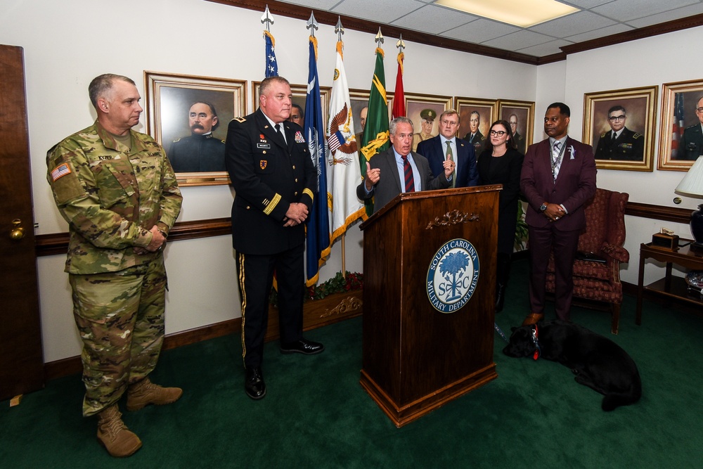 20221213 – The South Carolina Military Department and the South Carolina Department of Veteran’s Affairs sign collaborative memorandum