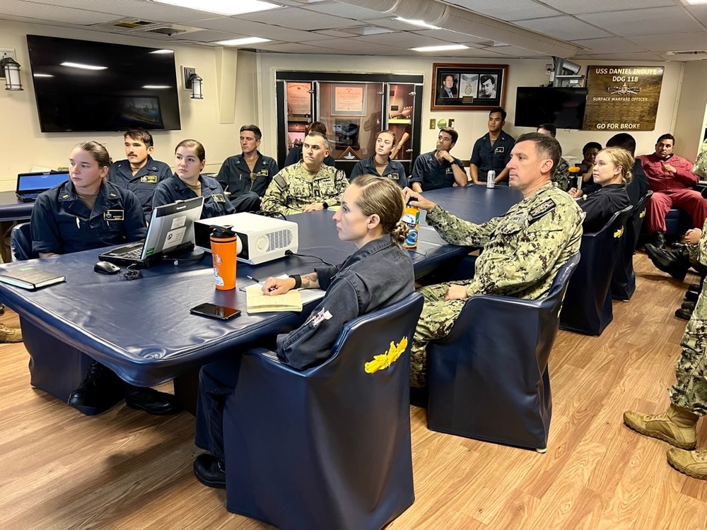 Back At It: JTWC conducts training with USS Daniel Inouye (DDG 118)