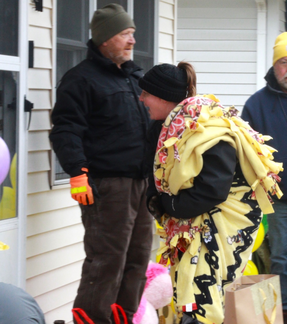 Illinois National Guard Helps Make 3-Year-Old June Peden-Stade's Wish for a Parade a Reality