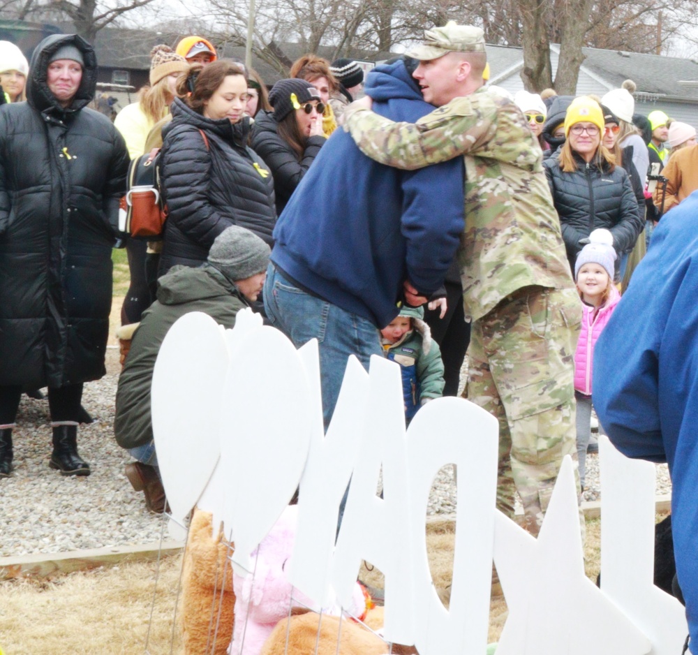 Illinois National Guard Helps Make 3-Year-Old June Peden-Stade's Wish for a Parade a Reality