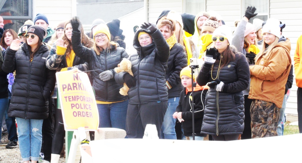 Illinois National Guard Helps Make 3-Year-Old June Peden-Stade's Wish for a Parade a Reality