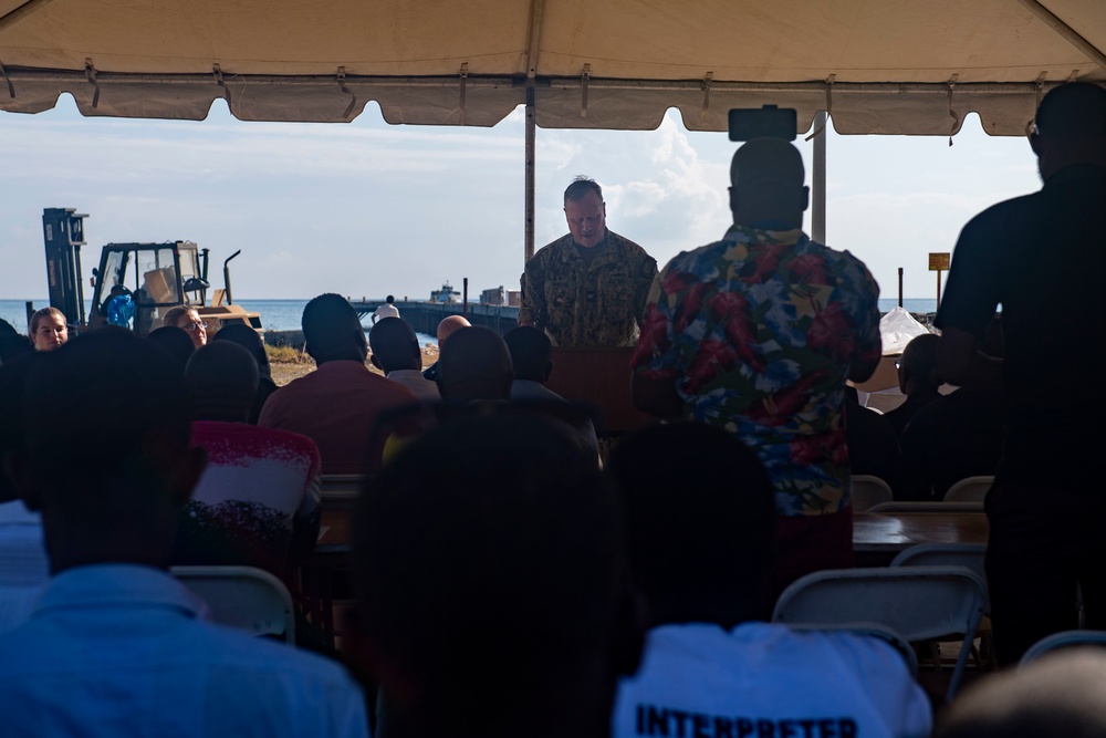 USNS Comfort Closing Ceremony in Jeremie, Haiti