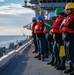 Sailors Participate in a Replenishment at Sea Aboard USS Carl Vinson