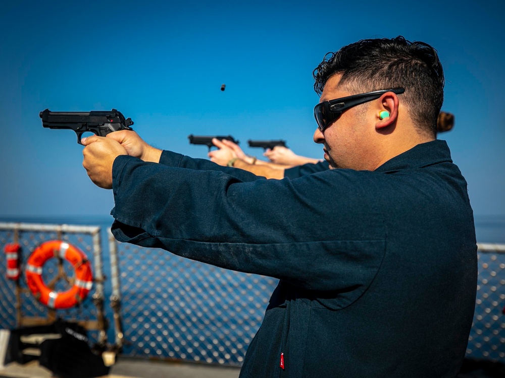USS Delbert D. Black Conducts Live-Fire Weapons Shoot