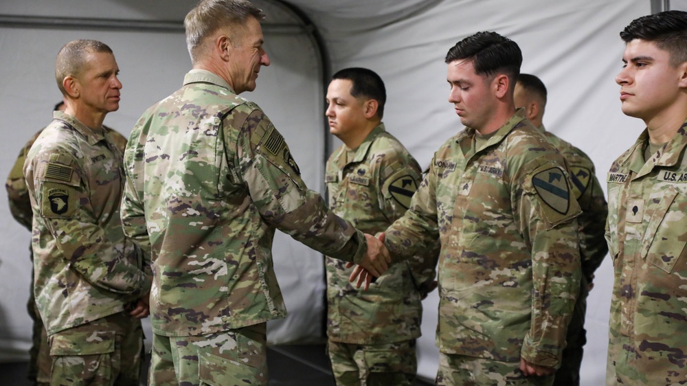 GREYWOLF Troopers Receive Challenge Coins