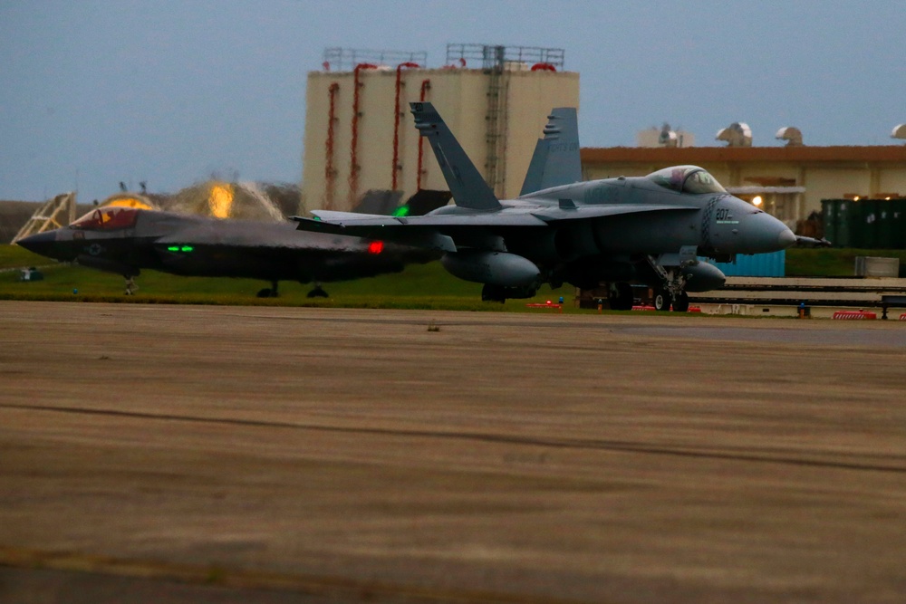 VMFA-242 and VMFA-312 participate in flight operations