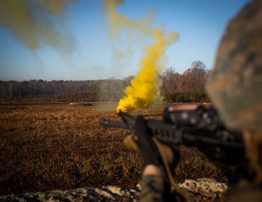 Marines with Guard Company, Marine Barracks Washington, amplify their infantry training expertise at Marine Corps Base Quantico, Va.