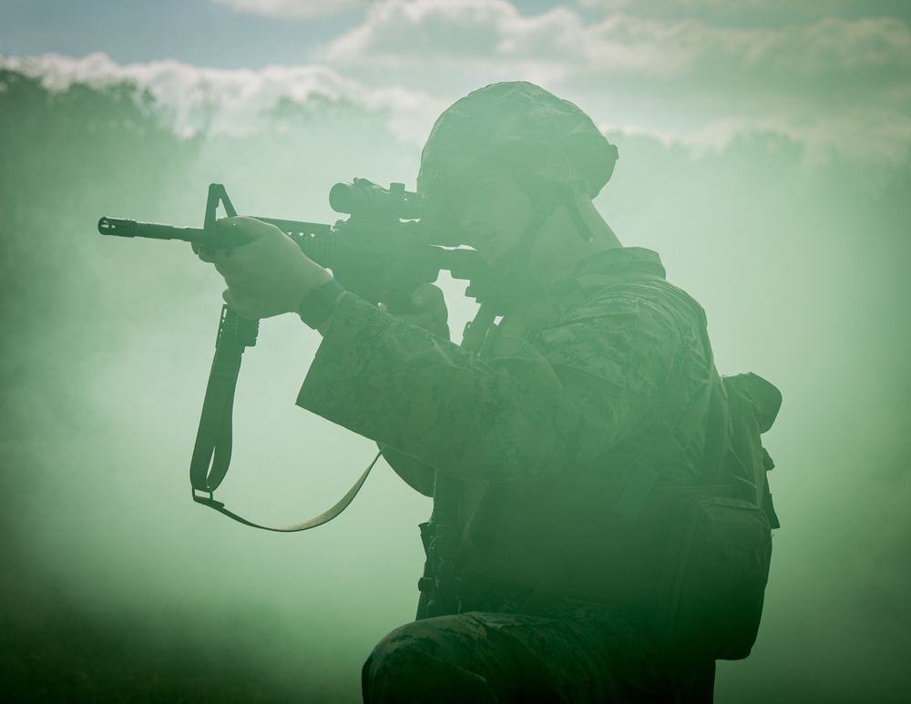 Marines with Guard Company, Marine Barracks Washington, amplify their infantry training expertise at Marine Corps Base Quantico, Va.