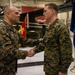 Cpl. Chase Portello receives a Navy Commendation Medal for life saving actions