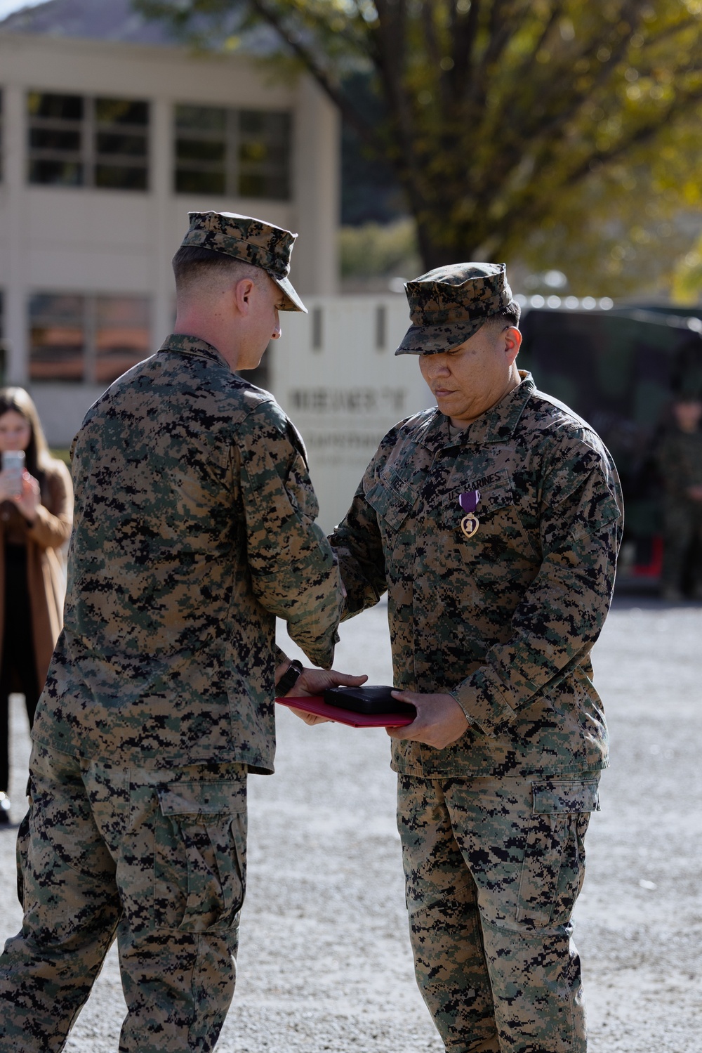 2nd Bn., 1st Marines Marine receives Purple Heart