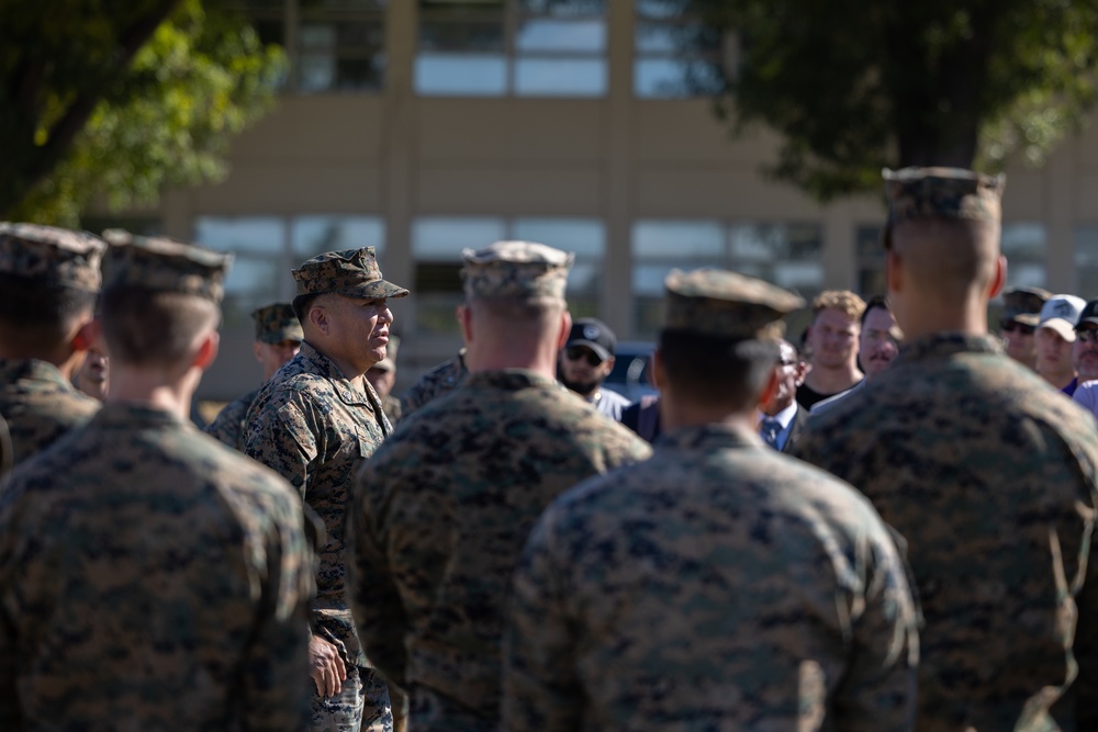 2nd Bn., 1st Marines Marine receives Purple Heart