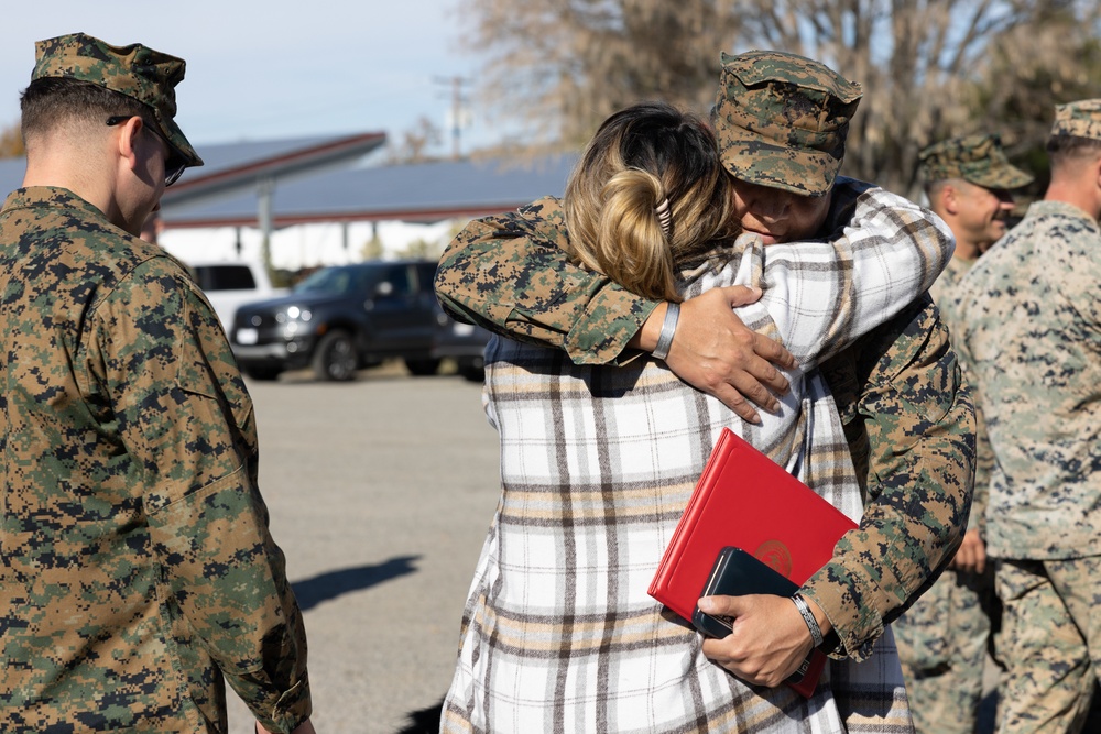 2nd Bn., 1st Marines Marine receives Purple Heart