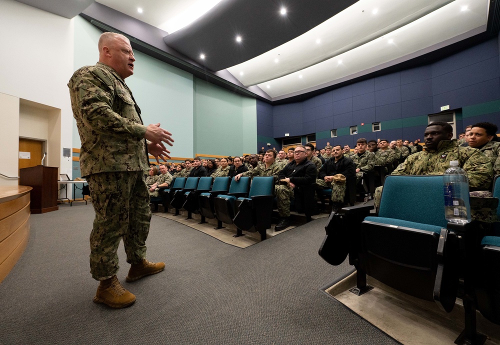 MCPON James Honea and Ombudsman-at-Large Evelyn Honea Visit Naval Station Everett