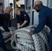 USS Abraham Lincoln pulls in to port